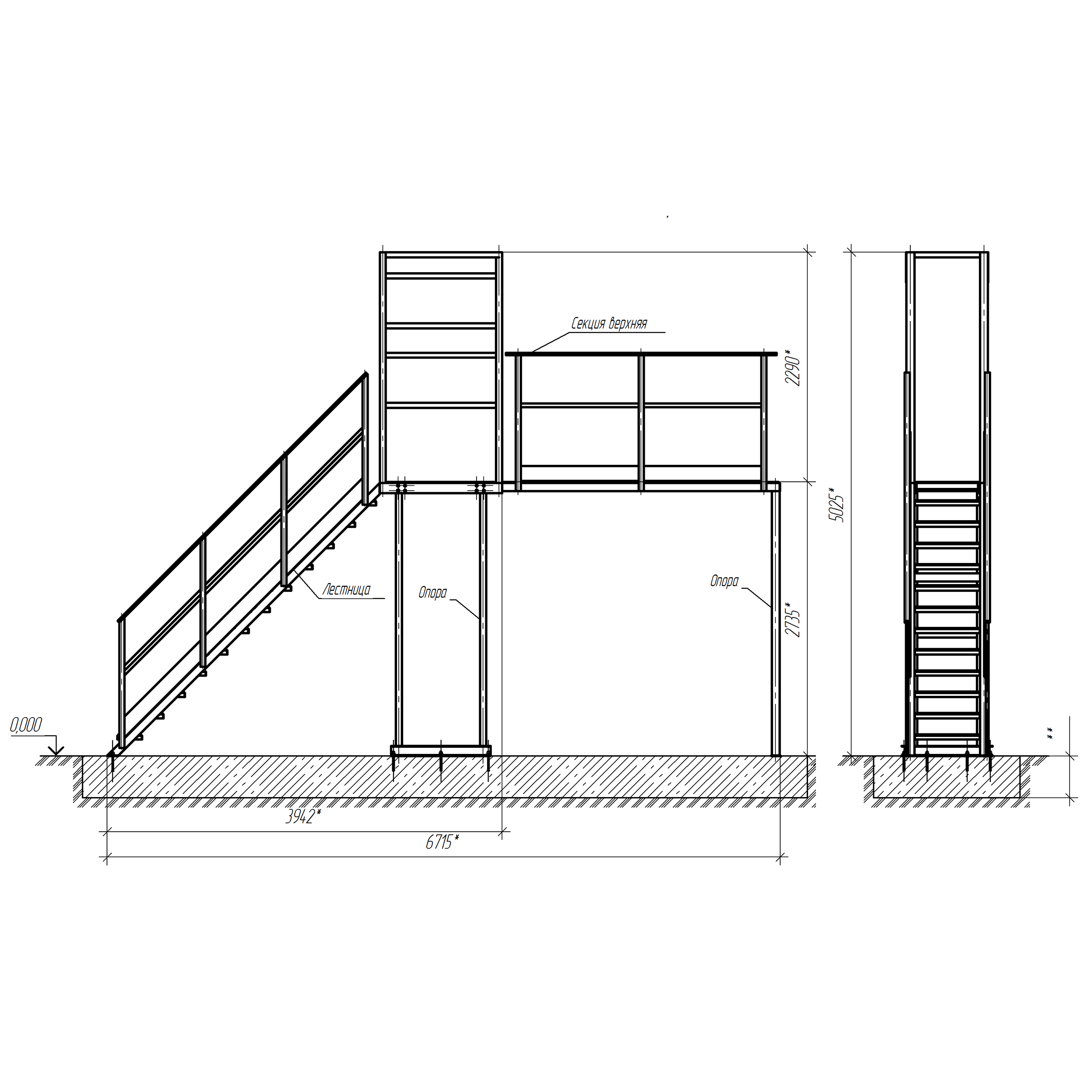 Эстакада досмотровая ЦСБД.910.00.000