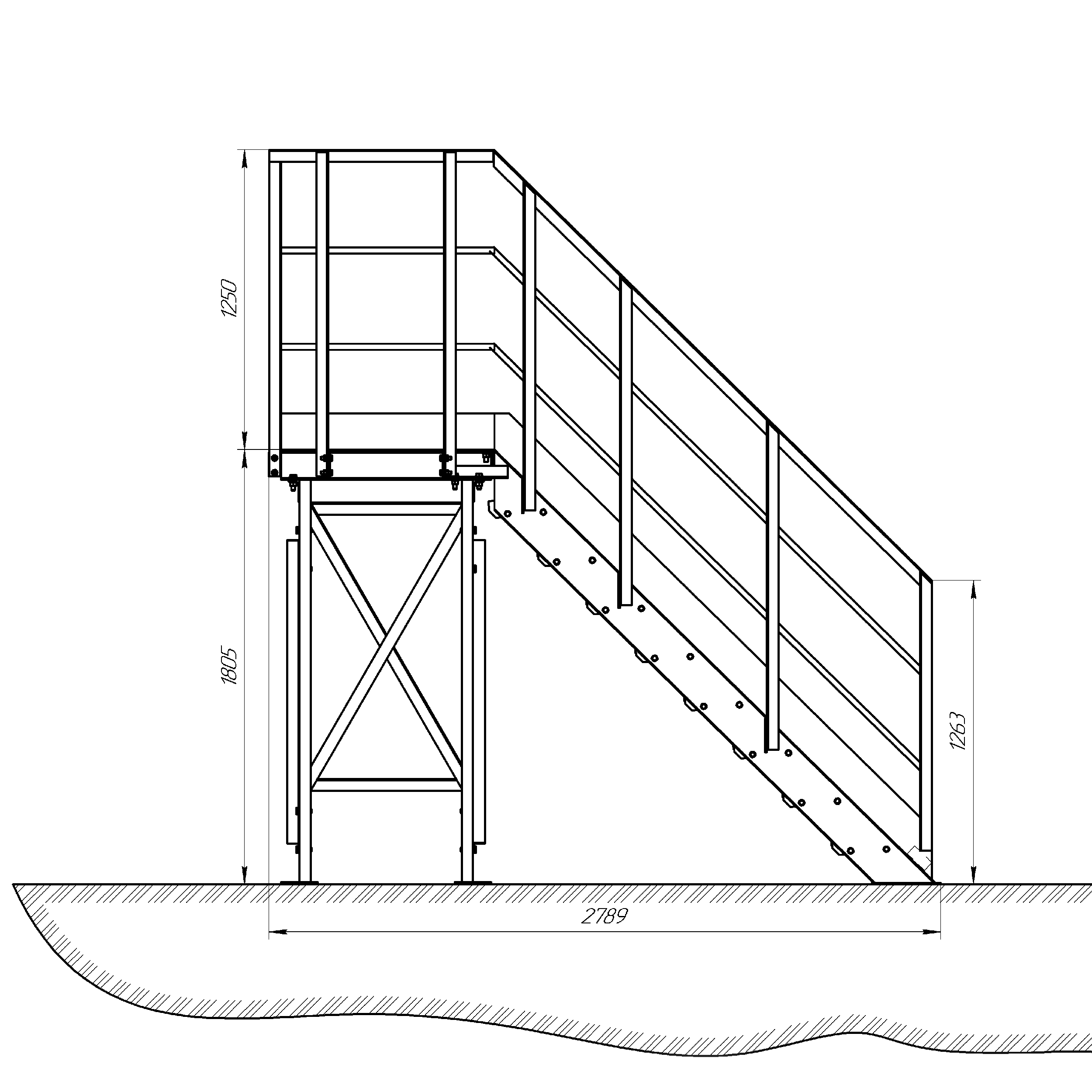 Эстакада досмотровая ЦСБД.507.00.000 (по ЦСБД.305166.001 ТУ)