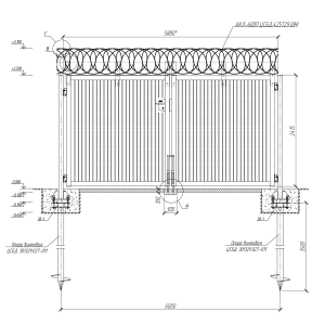 Ворота распашные "ЦСС ПРОФЛИСТ" ЦСБД.7018.20.000