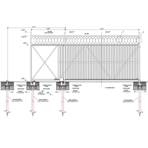 Ворота откатные "ЦСС ПРОФЛИСТ" ЦСБД.7018.40.000