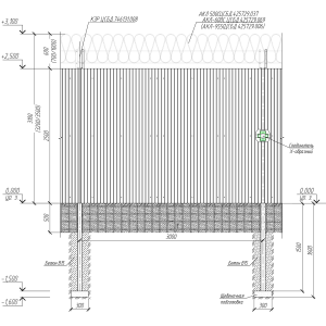 Секция заграждения "ЦСС ПРОФЛИСТ" ЦСБД.7018.50.000