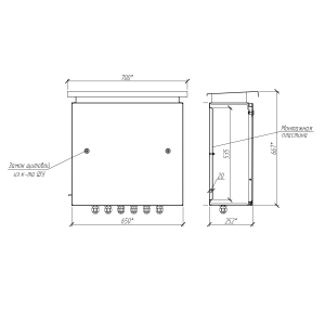 Шкаф участковый с козырьком ЦСБД.301442.001